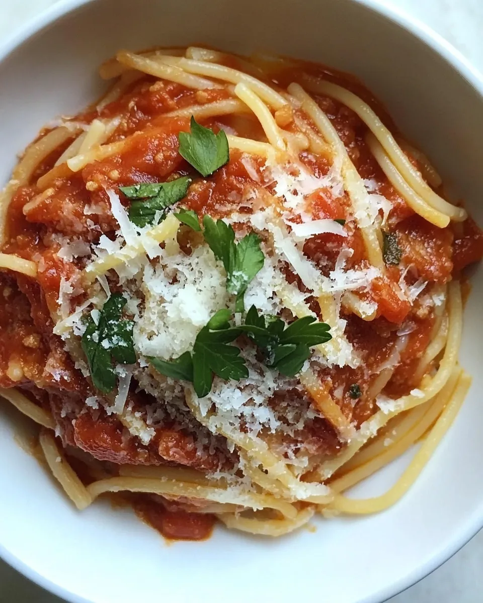 Classic Vegetarian Spaghetti Sauce shot