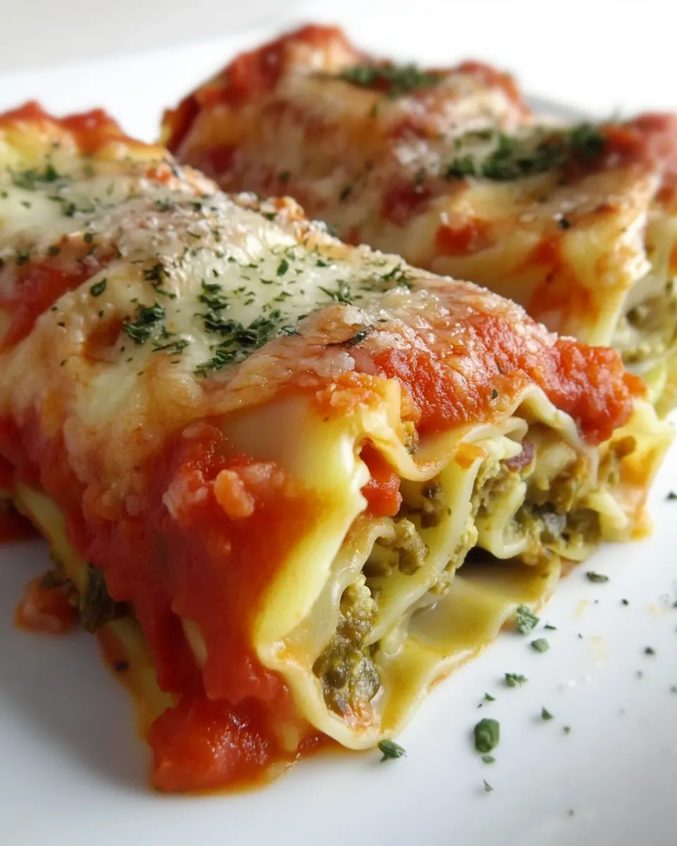 Easy Veggie Lasagna Rolls recipe photo