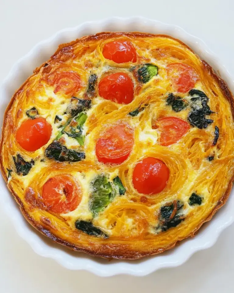 Homemade Veggie Quiche with Spaghetti Squash Crust photo