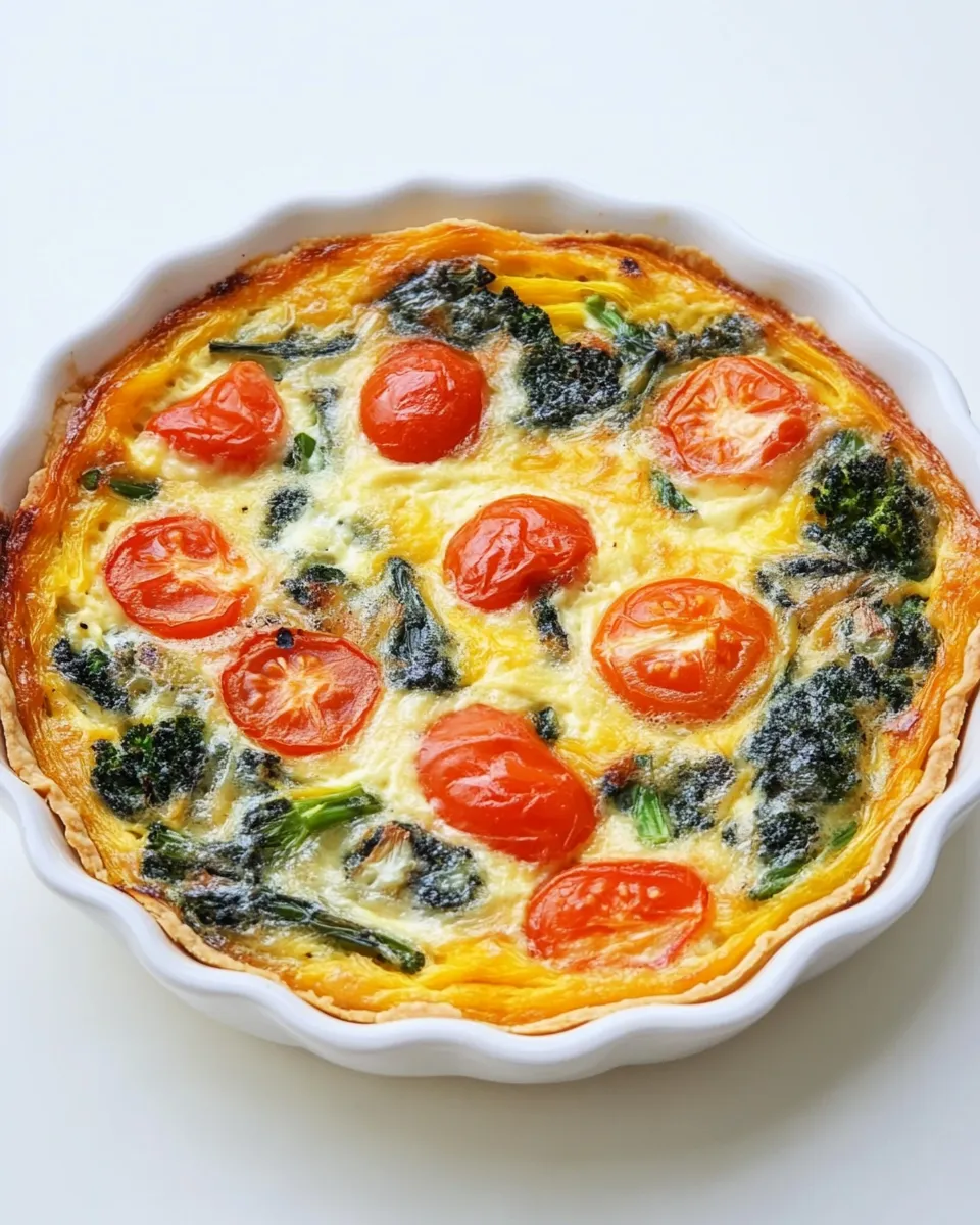 Delicious Veggie Quiche with Spaghetti Squash Crust image