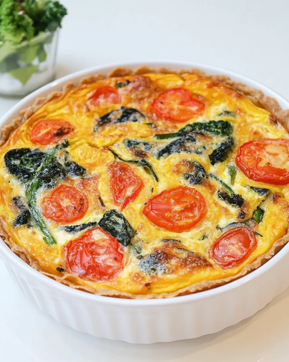 Easy Veggie Quiche with Spaghetti Squash Crust recipe photo