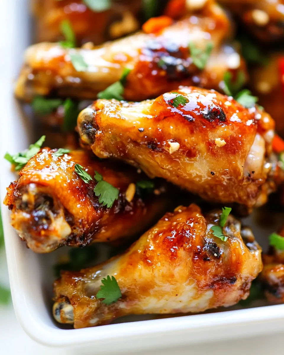 Delicious Vietnamese Chicken Wings shot