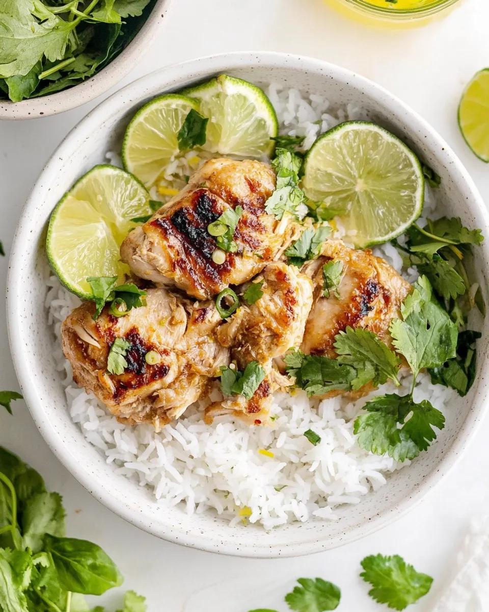 Delicious Vietnamese Chicken and Rice food shot