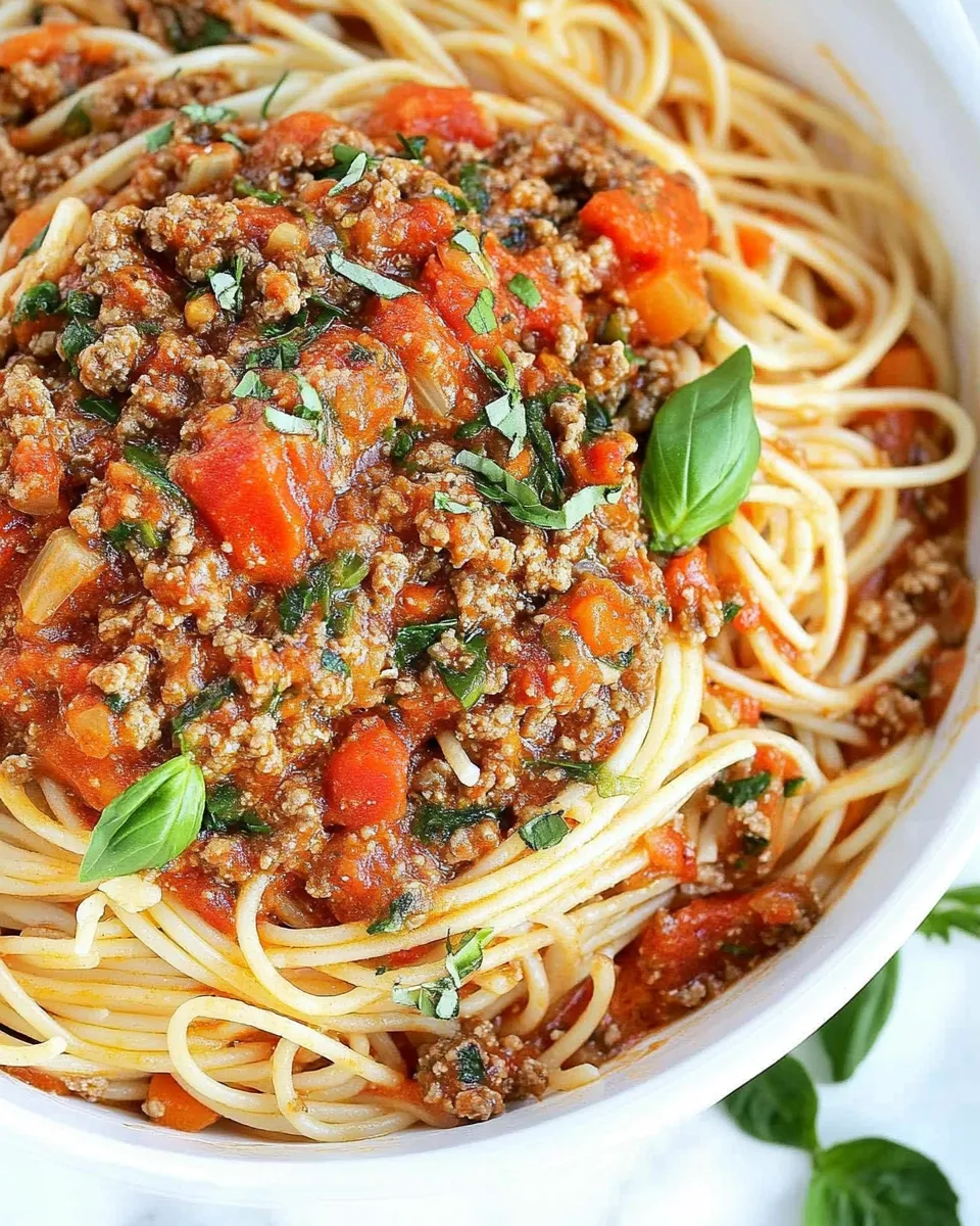 Delicious Weight Watchers Spaghetti Bolognese shot