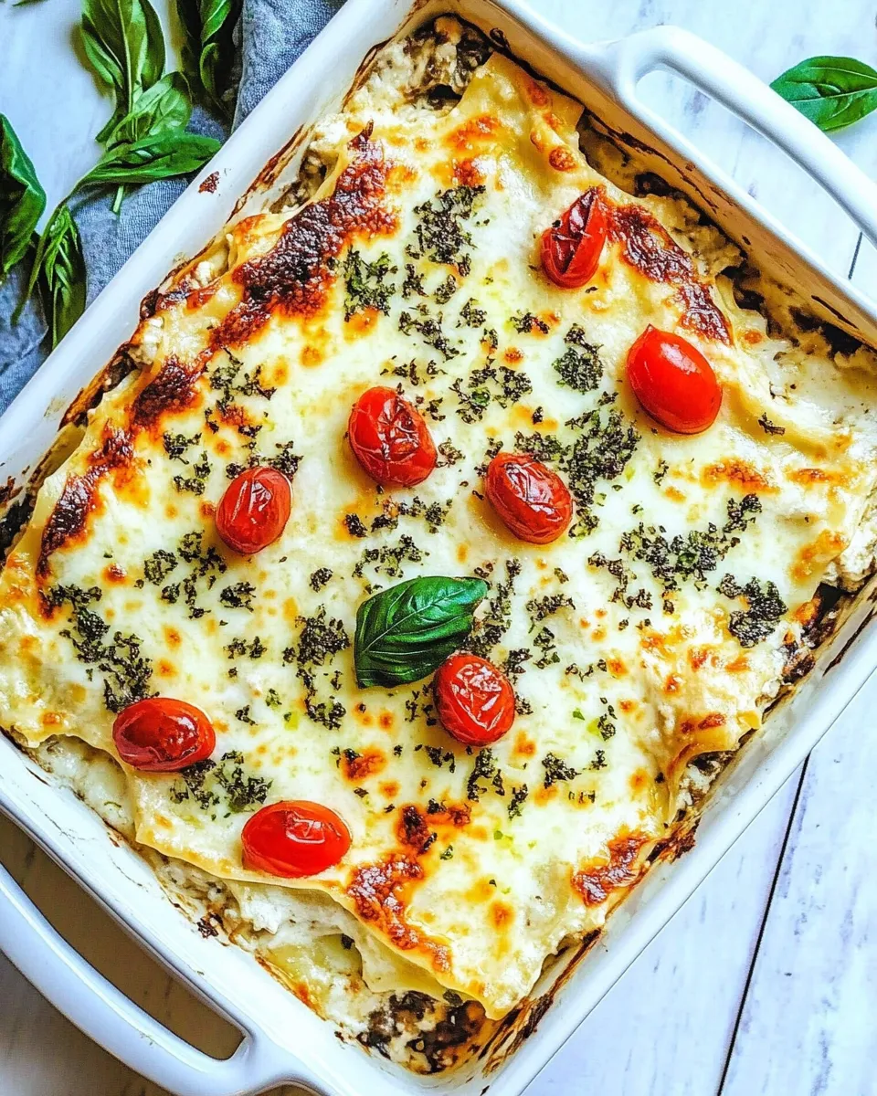 Easy White Chicken Lasagna (Caprese Chicken Lasagna) recipe photo