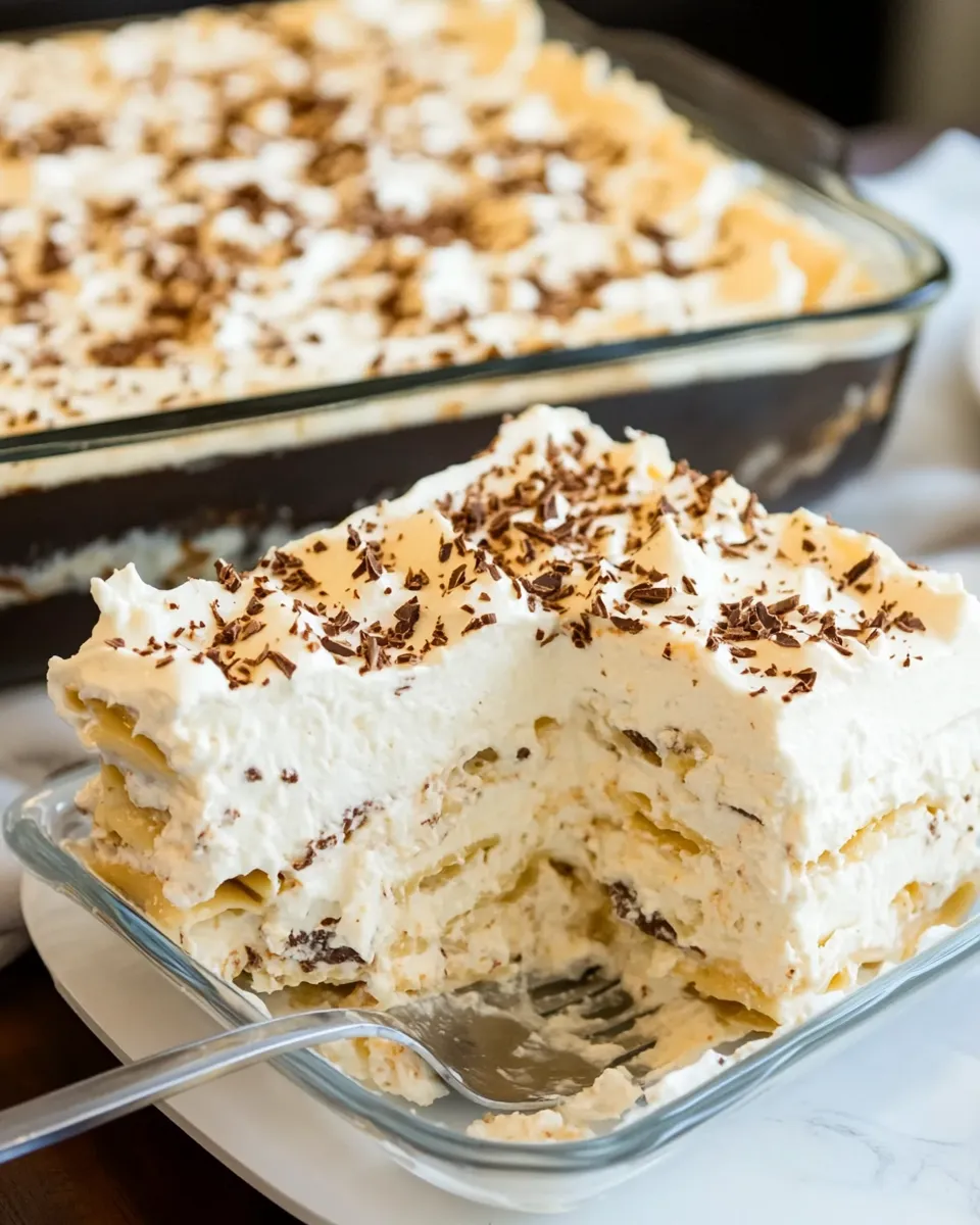 Delicious White Chocolate Lasagna shot