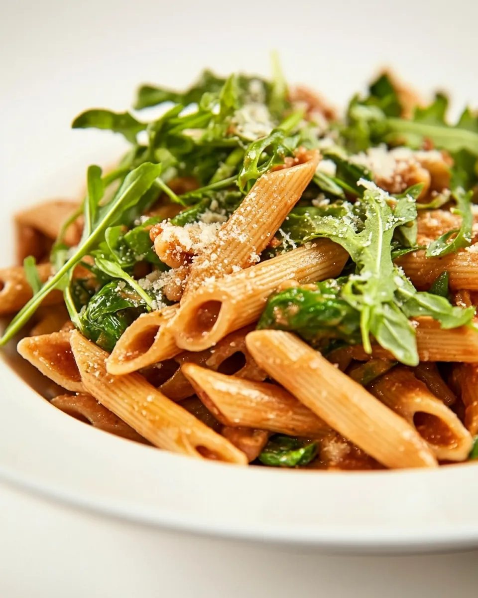 Easy Whole Grain Penne Pasta with Greens & Beans recipe photo