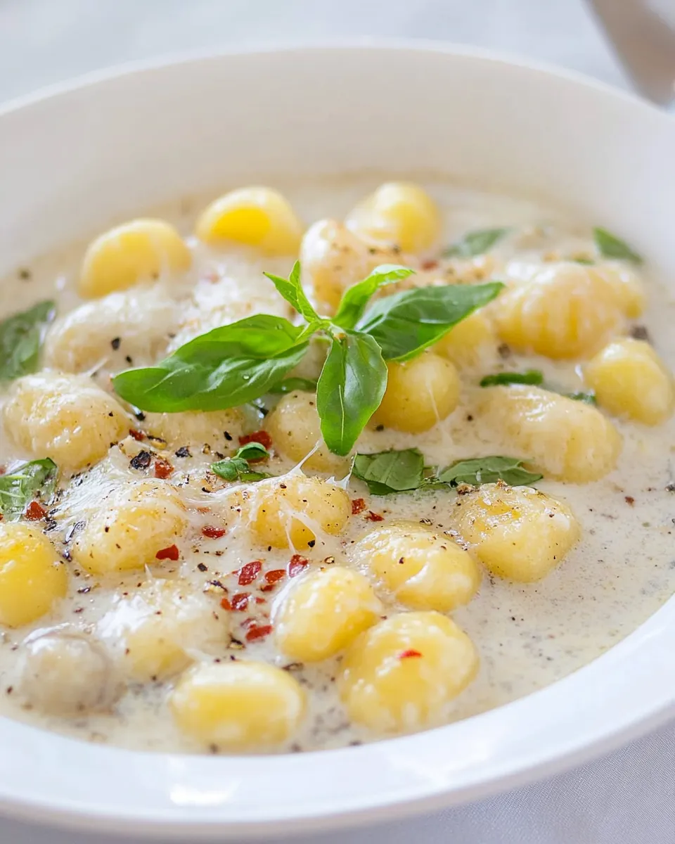 Classic Whole Wheat Gnocchi in Cream Sauce image