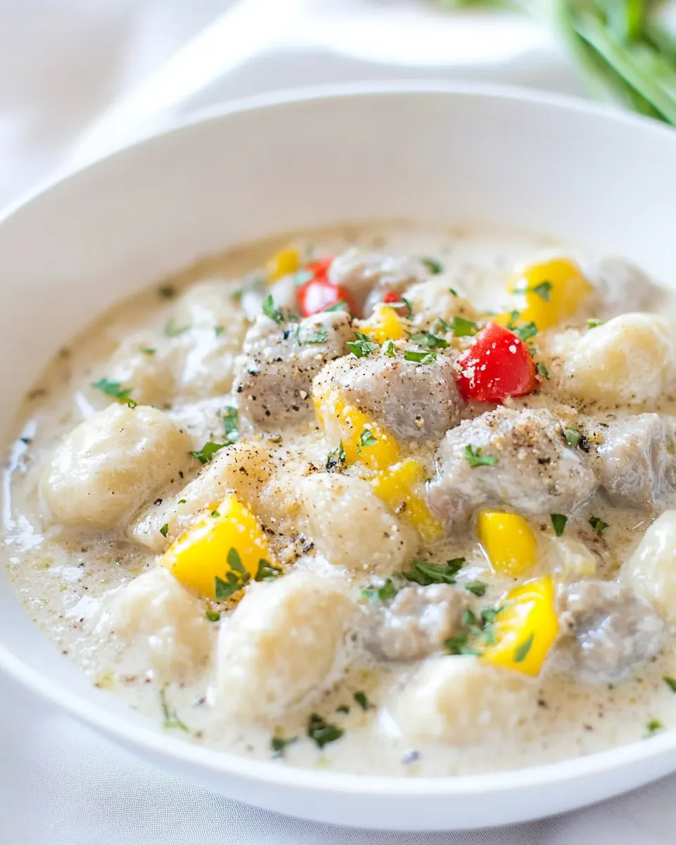 Delicious Whole Wheat Gnocchi in Cream Sauce recipe photo