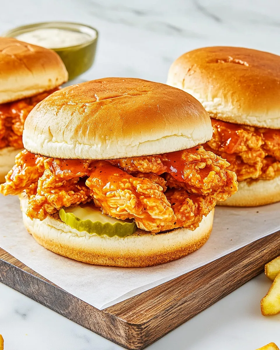Classic Wingstop Buffalo Chicken Sandwich Easy Copycat Recipe image