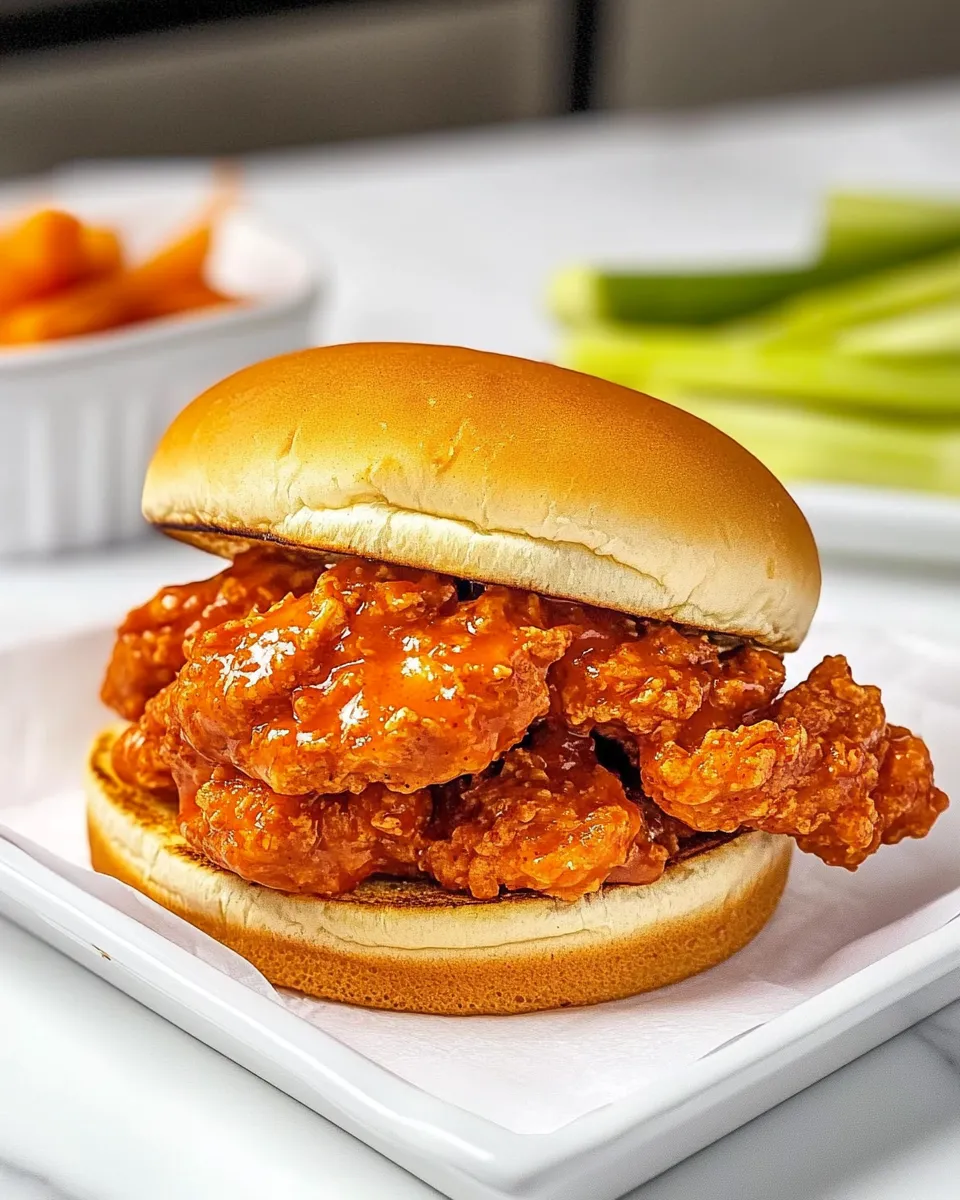 Easy Wingstop Buffalo Chicken Sandwich Easy Copycat Recipe shot