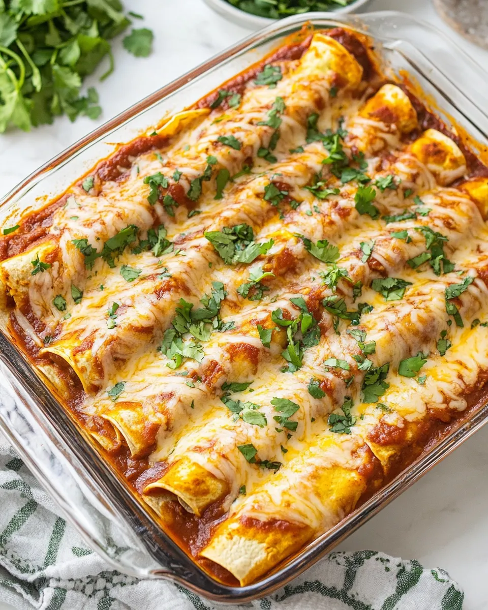 Easy Zucchini Beef Enchiladas food shot