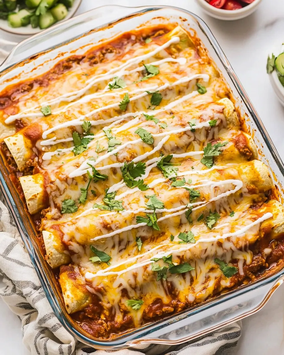 Delicious Zucchini Beef Enchiladas plate image