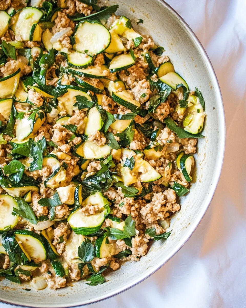 Classic Zucchini and Ground Turkey Skillet image