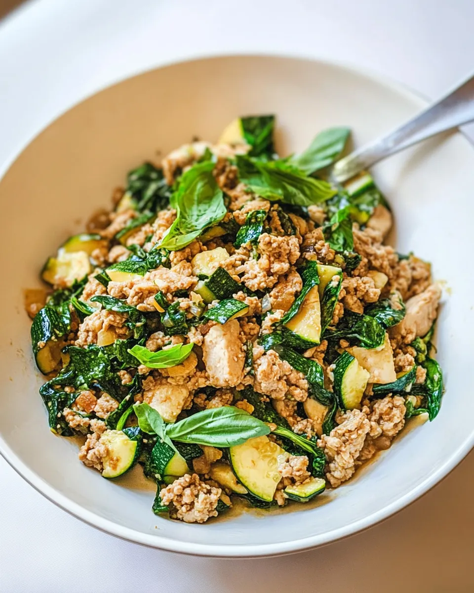Easy Zucchini and Ground Turkey Skillet recipe photo